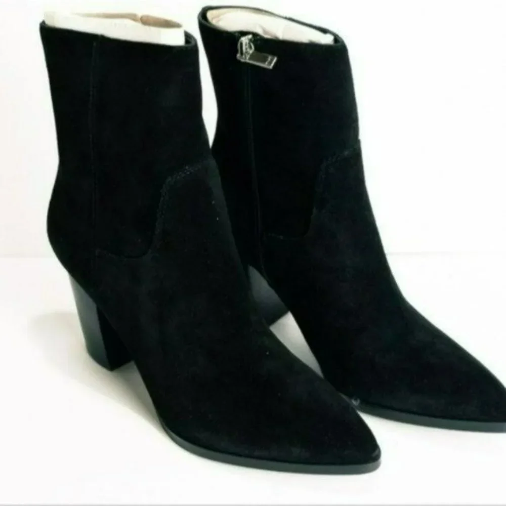 Marc Fisher LTD Giana Black Suede Booties - Picture 6 of 8